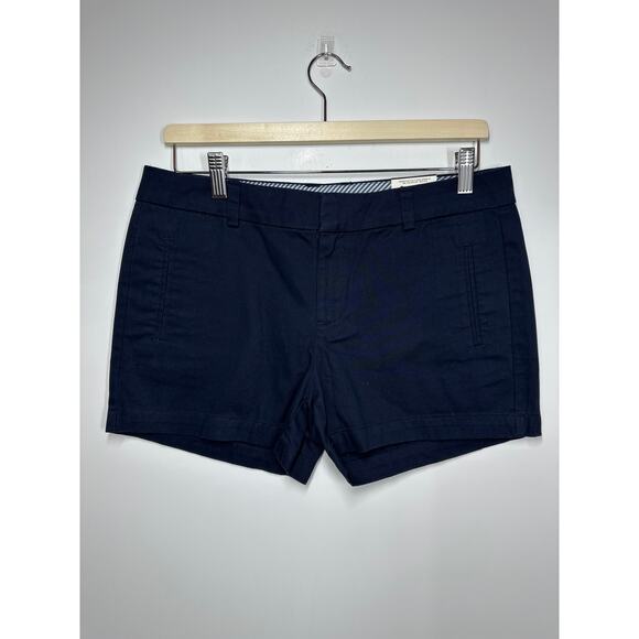 Stylus Cotton Shorts Lot of 2 Navy Blue Yellow Flat Front Size 6 Casual Colorful - Picture 2 of 11